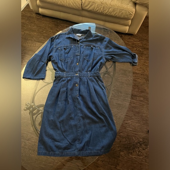 80’s Vintage Denim Dress - Picture 7 of 11
